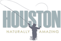 City of Houston logo with fisherman and text Naturally Amazing below